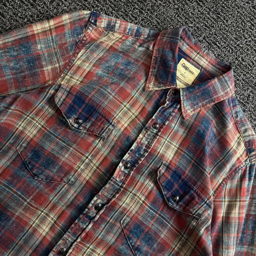 [BUNJANG] Gap Check Pattern Western Shirt / Gap 갭 아메카지 체크 패턴 웨스턴 셔츠 5067