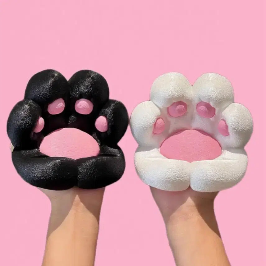 [BUNJANG] Cute Cat Paw Phone Stand (3 Colors) / 귀여운 고양이 발바닥 폰거치대 크림퍼프 핸드폰 스탠드(3컬러)
