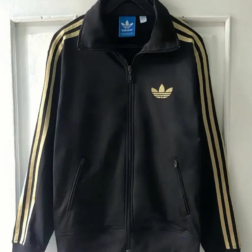 [BUNJANG] Adidas Firebird Black Gold Track Jacket / 아디다스 파이어버드 검금 져지