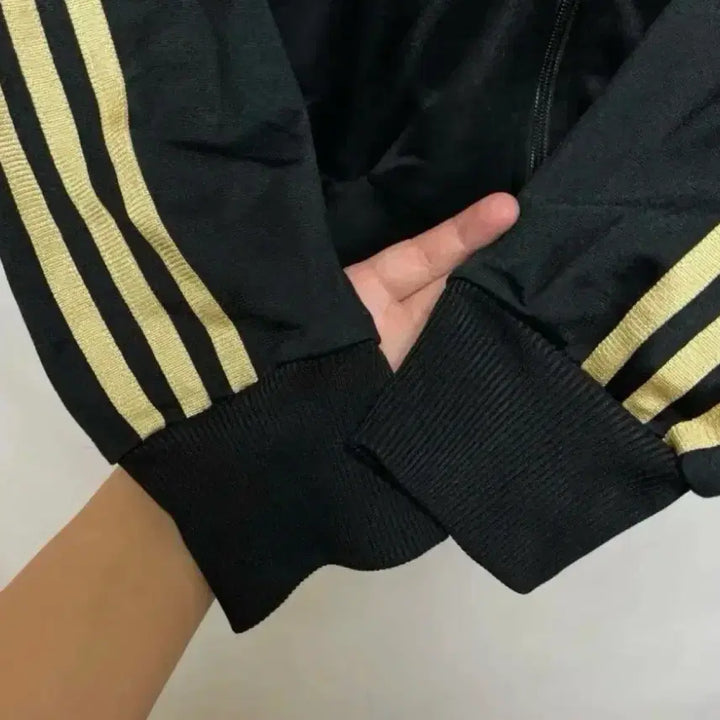[BUNJANG] Adidas Firebird Black Gold Track Jacket / 아디다스 파이어버드 검금 져지