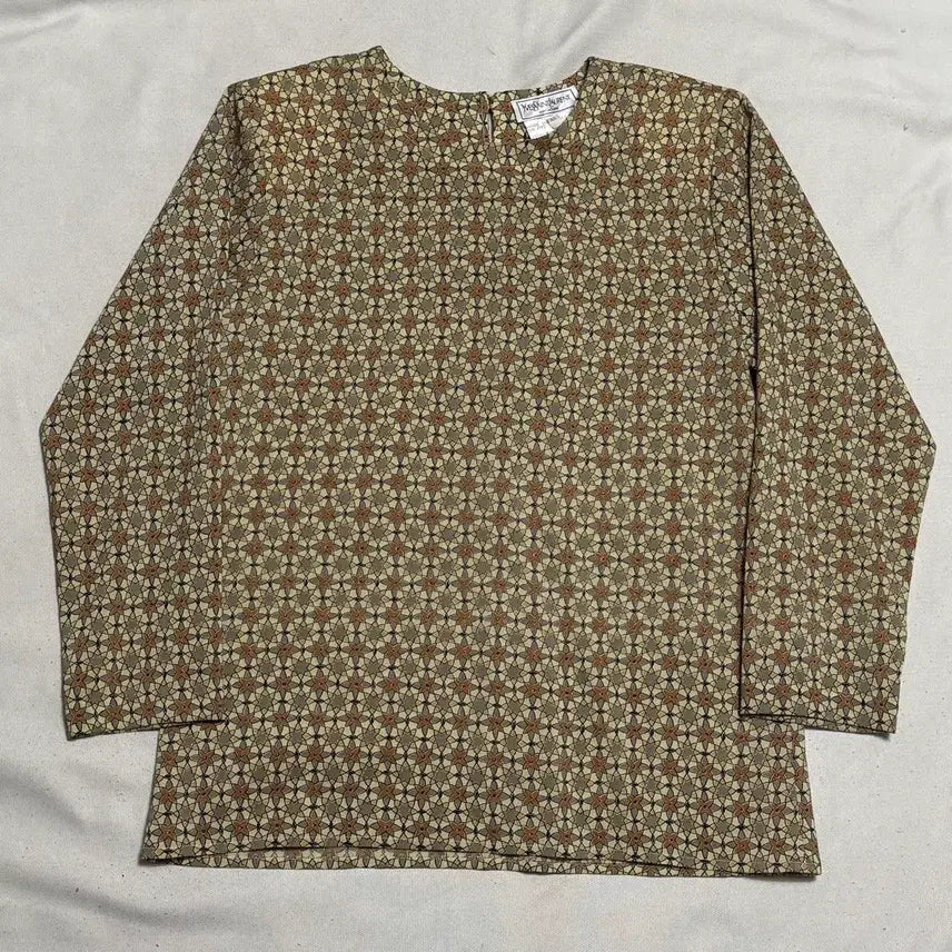 [BUNJANG] Yves Saint Laurent French Pattern Blouse / 40 입생로랑 프랑스 패턴 블라우스