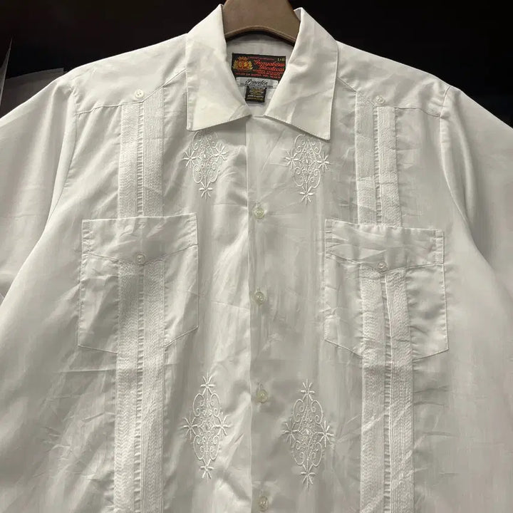 [BUNJANG] 1990s Original Yucatan Guayabera Cuban Shirt / 90s 오리지널 핀턱 라이닝 유카탄 구아야베라 쿠바 셔츠 N1691