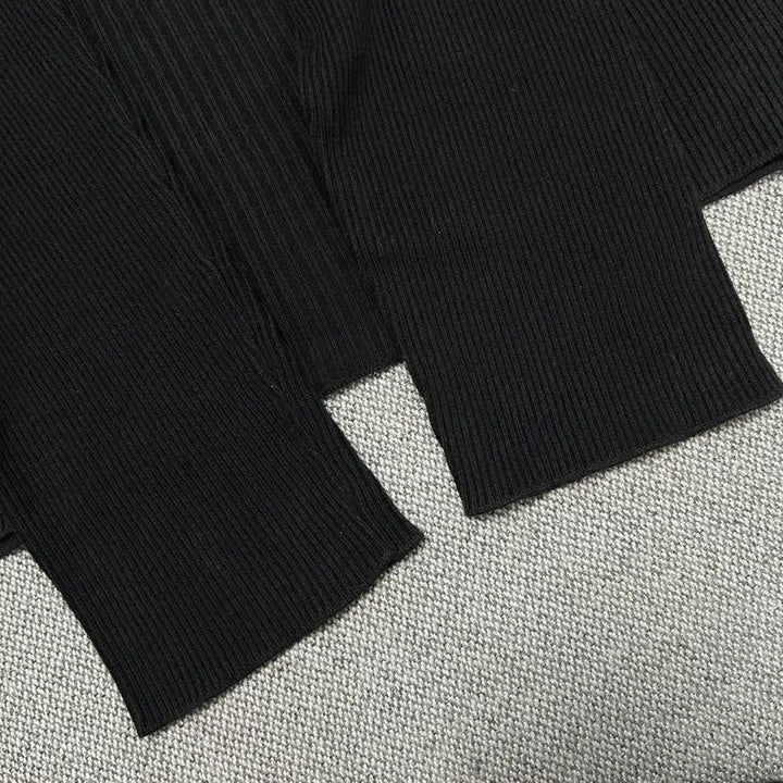 [BUNJANG] Emporio Armani Ribbed Cotton Knit Sweater / 아르마니 센터로고 골지 코튼 니트(L)