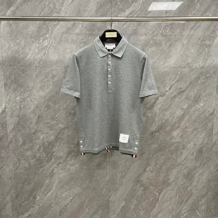 [BUNJANG] Thom Browne Back Stripe Cotton Pique Polo Shirt / 톰브라운 백 스트라이프 코튼 피케 폴로 셔츠 카라티 반팔 올해구매신상