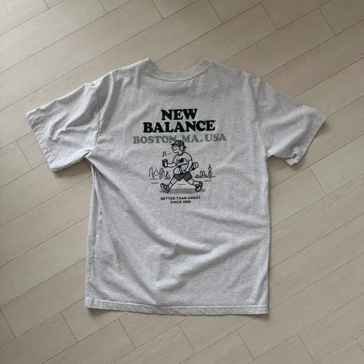 [BUNJANG] New Balance T-Shirt Gray / 뉴발란스 반팔티 그레이