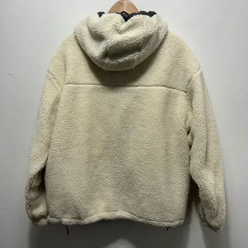 [BUNJANG] SPAO Fleece Zip-Up Jacket Ivory XL / 스파오 양털 후리스 집업 자켓 아이보리XL