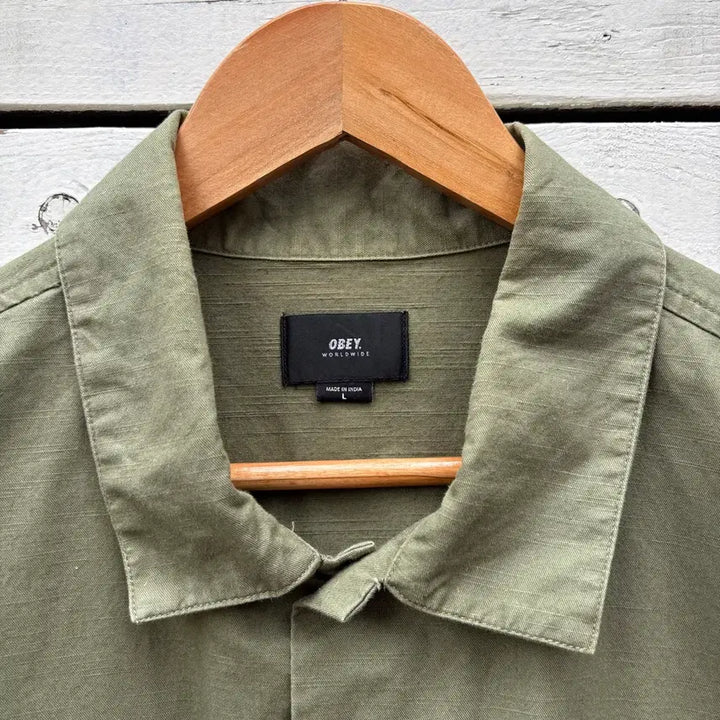 [BUNJANG] Obey Short Sleeve Work Shirt / Obey 오베이 반팔 워크 셔츠