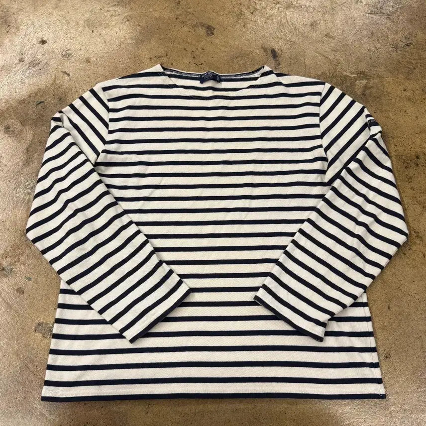 [BUNJANG] Saint James Striped Long Sleeve T-Shirt Black White / [정품/L] 세인트제임스 스트라이프 긴팔티 블랙 화이트