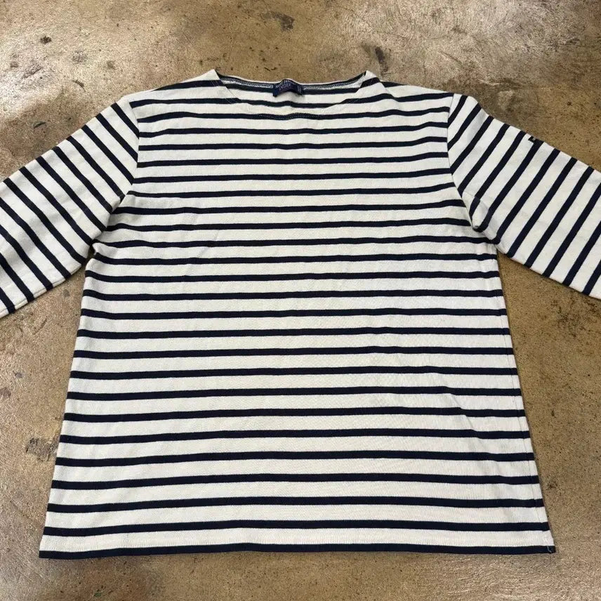 [BUNJANG] Saint James Striped Long Sleeve T-Shirt Black White / [정품/L] 세인트제임스 스트라이프 긴팔티 블랙 화이트