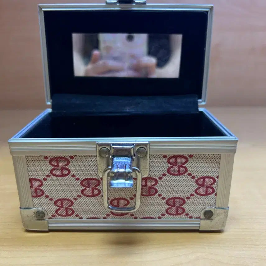 [BUNJANG] Luxury GG Pattern Accessory Storage Box with Mirror / 악세사리보관함