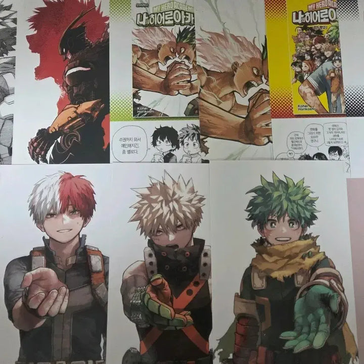 [BUNJANG] My Hero Academia Volume 42 Triple Benefit Postcard Bundle Set Izuku Bakugo Todoroki / 나히아 42권 트리플 특전 엽서 일괄 미도리야 바쿠고 쇼토 히로아카