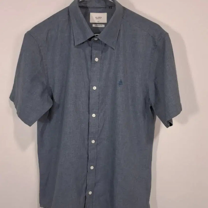 [BUNJANG] Olle Olzen Linen Blend Short-Sleeve Shirt / 올젠 린넨 혼방 셔츠 100