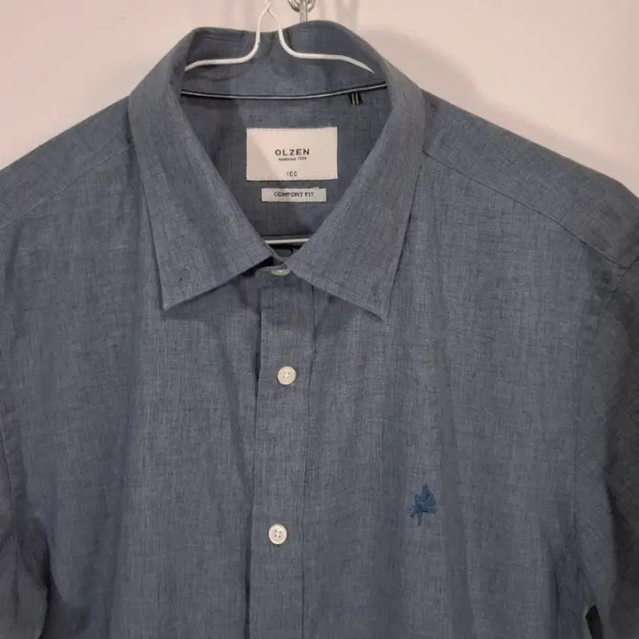 [BUNJANG] Olle Olzen Linen Blend Short-Sleeve Shirt / 올젠 린넨 혼방 셔츠 100