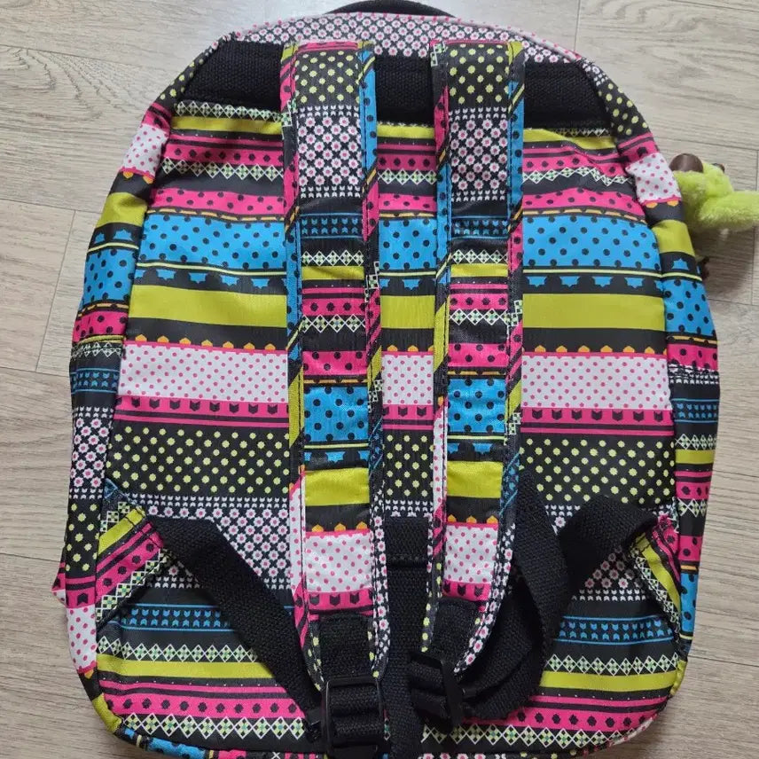 [BUNJANG] Kipling Backpack Colorful Pattern with Charm / 키플링 백팩
