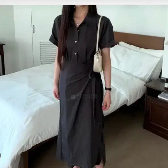 [BUNJANG] Your Wrap Short-Sleeve Summer Dress / 유어 your 랩 원피스 반팔 여름