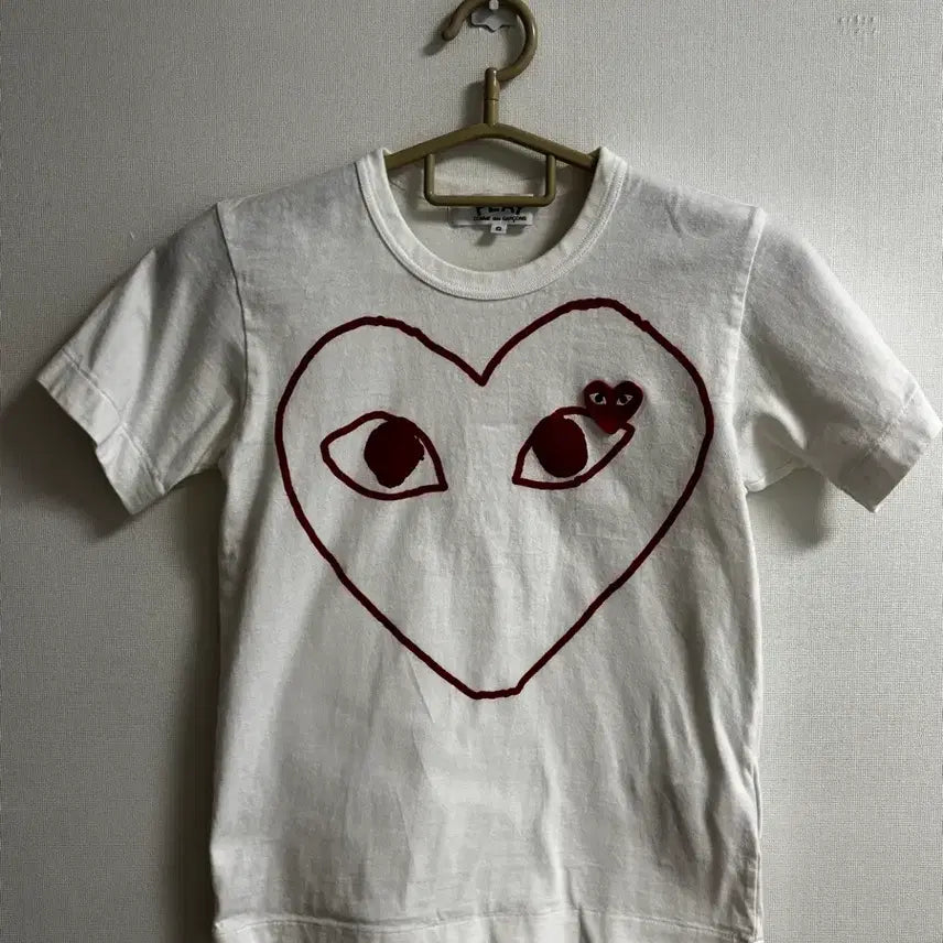 [BUNJANG] Comme des Garçons Red Heart T-Shirt Size S / 꼼데가르송 레드하트 반팔티 S