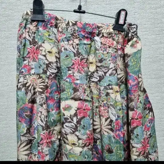 [BUNJANG] Floral Pattern Long Skirt (Rayon) / u008 인견 플라워 패턴 롱 스커트