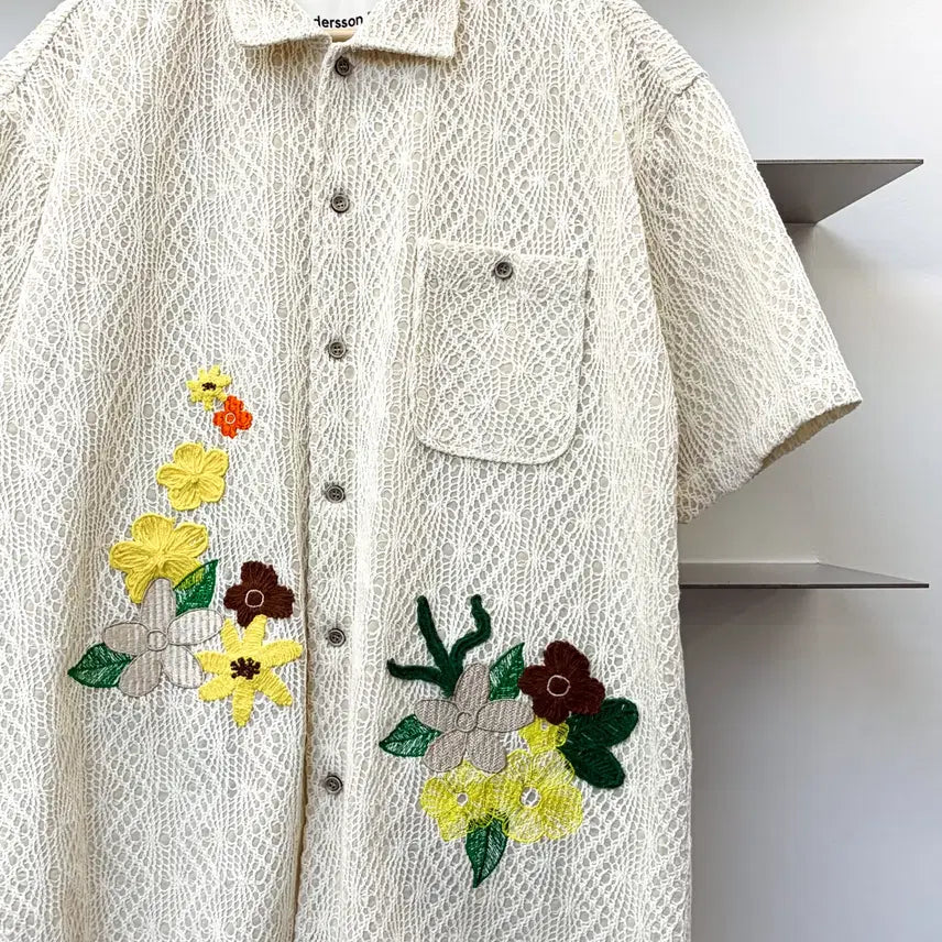 [BUNJANG] Andersson Bell 22SS Flower Embroidery Shirt / 앤더슨벨 22SS 플라워 자수 셔츠