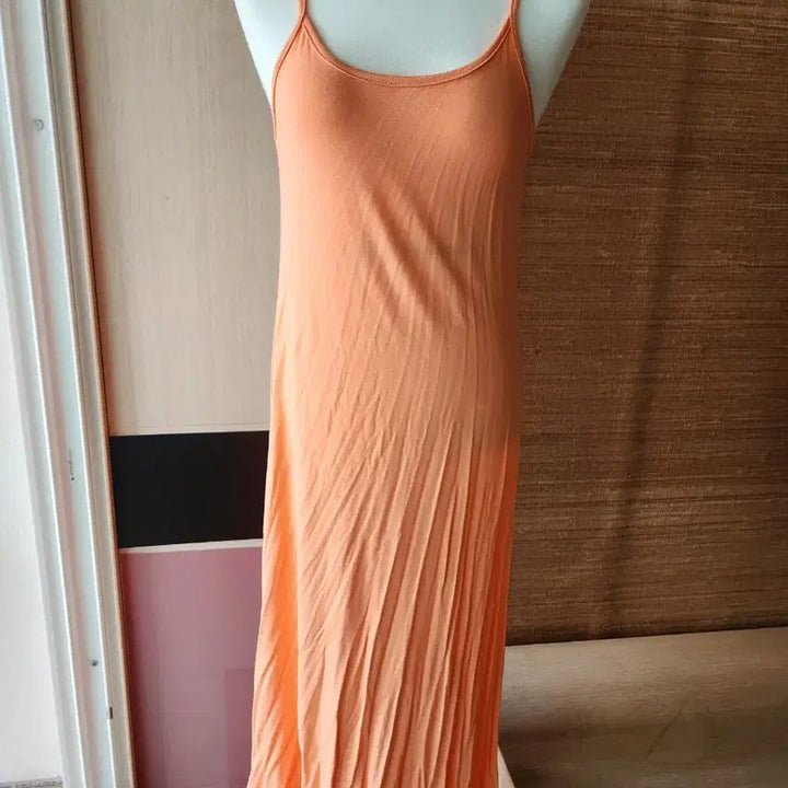 [BUNJANG] Papaya Sleeveless Maxi Dress Orange / 파파야 나시 원피스 오렌지색