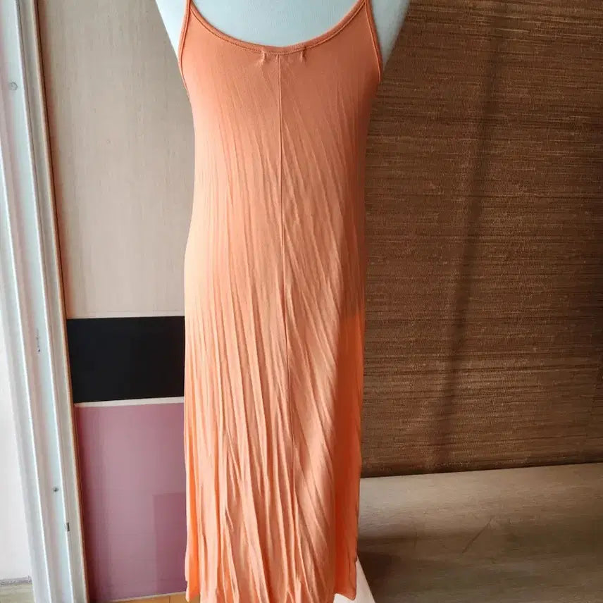 [BUNJANG] Papaya Sleeveless Maxi Dress Orange / 파파야 나시 원피스 오렌지색