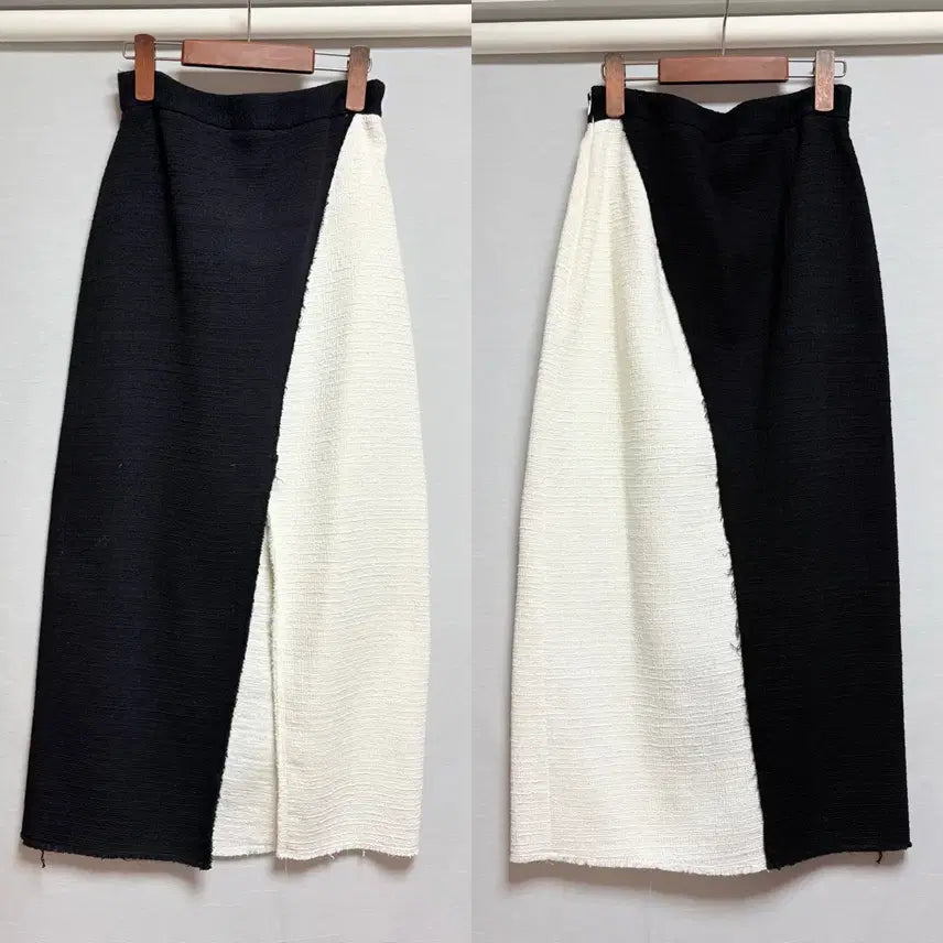 [BUNJANG] Zara Tweed Color-Block Midi Skirt / Zara 자라 트위드 배색 미디 스커트 S