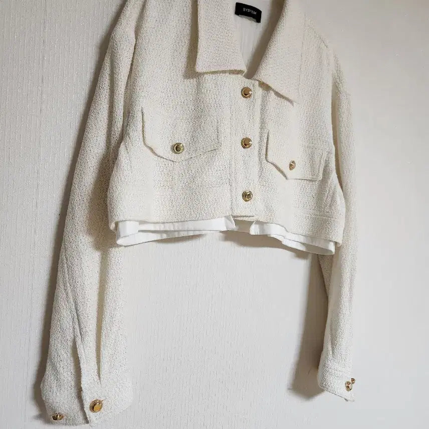 [BUNJANG] System 2023 Oversized Crop Tweed Jacket / 한섬 시스템2023오버핏 크롭 트위드자켓66춘추