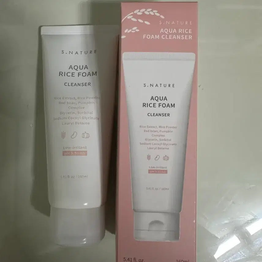 [BUNJANG] S-Nature Aqua Rice Cleansing Foam 160ml (2-Pack) / 에스네이처 아쿠아 라이스 클렌징폼 160ml x2