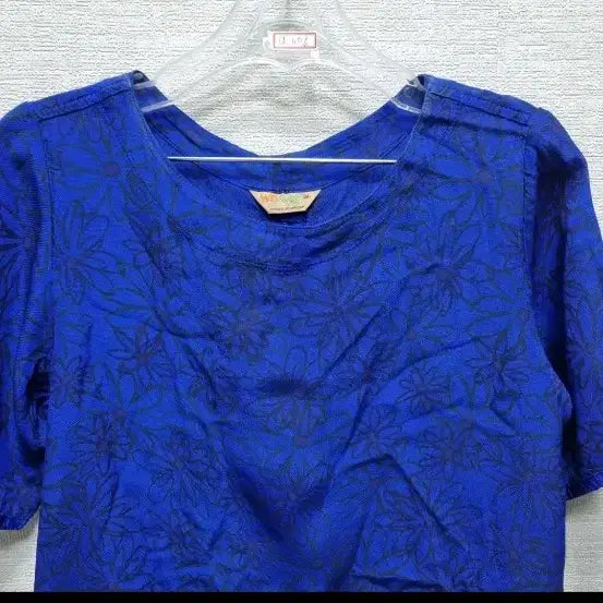 [BUNJANG] Punggi In-gyeon Blue Floral Blouse / u006 풍기인견 블루 꽃무늬 블라우스