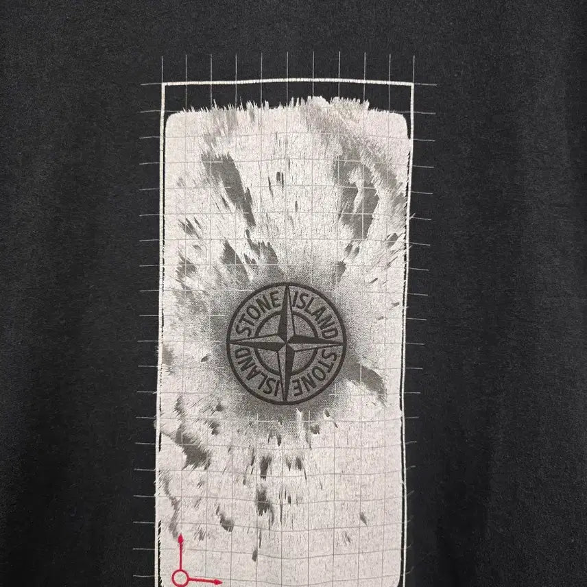 [BUNJANG] Stone Island Graphic T-Shirt / [정품] 스톤아일랜드 그래픽 반팔티셔츠. 싸이즈 95 m