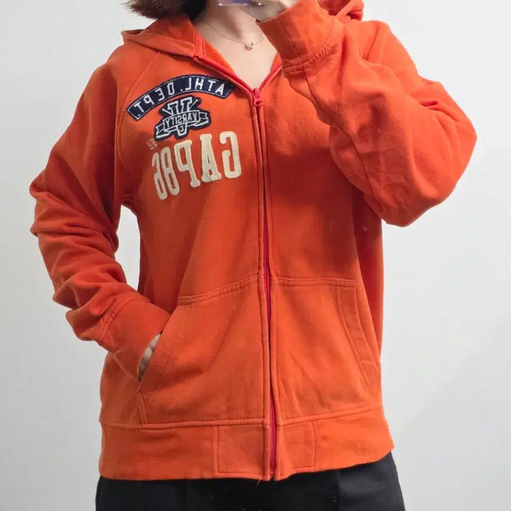 [BUNJANG] GAP Kids Orange Zip-Up Hoodie (Size 160/14-15) / [프립]160(14-15)/갭 후드 집업 오렌지
