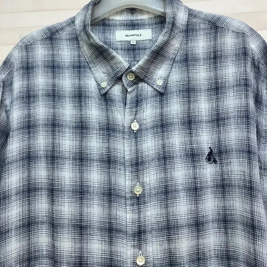 [BUNJANG] Beanpole 25SS Linen Check Shirt XL / 빈폴> 25ss 린넨 체크 셔츠