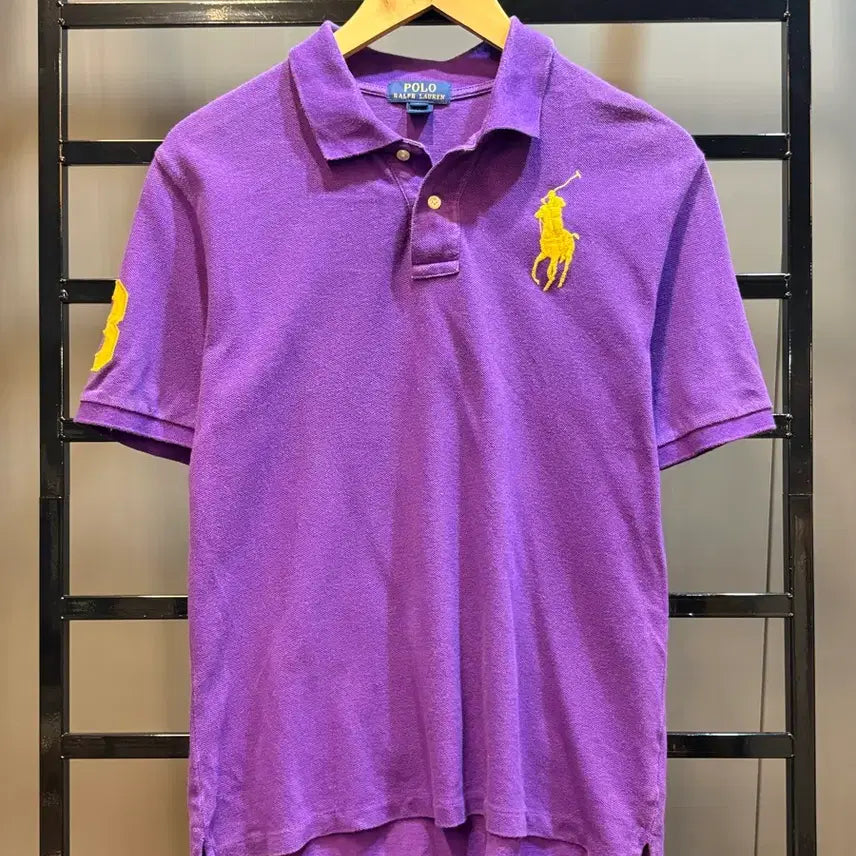 [BUNJANG] Polo Ralph Lauren Big Pony Purple T-Shirt / L사이즈 폴로 랄프로렌 빅포니 퍼플 카라티 4.5