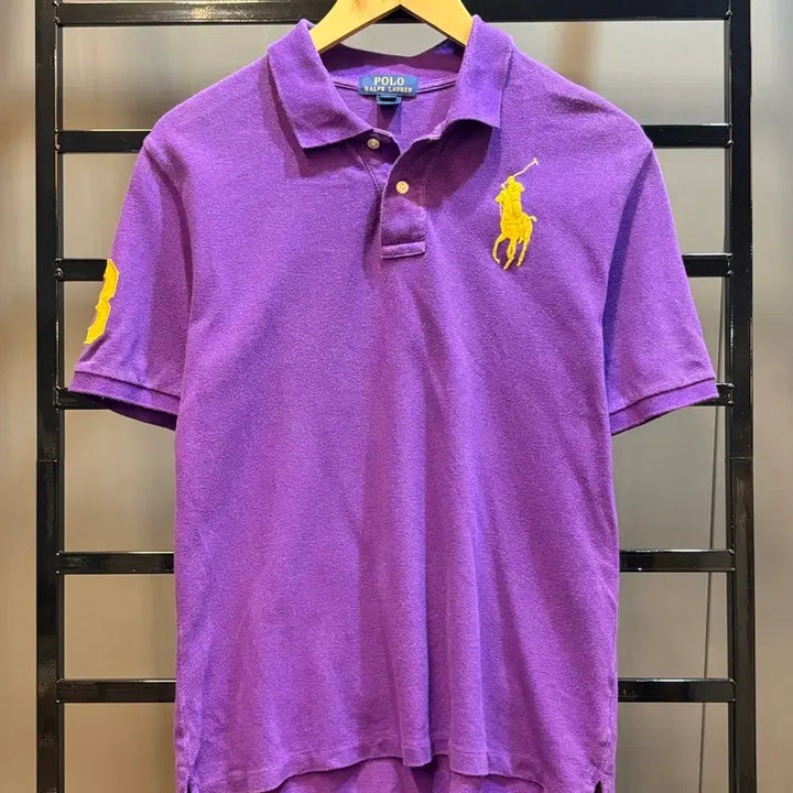 [BUNJANG] Polo Ralph Lauren Big Pony Purple T-Shirt / L사이즈 폴로 랄프로렌 빅포니 퍼플 카라티 4.5