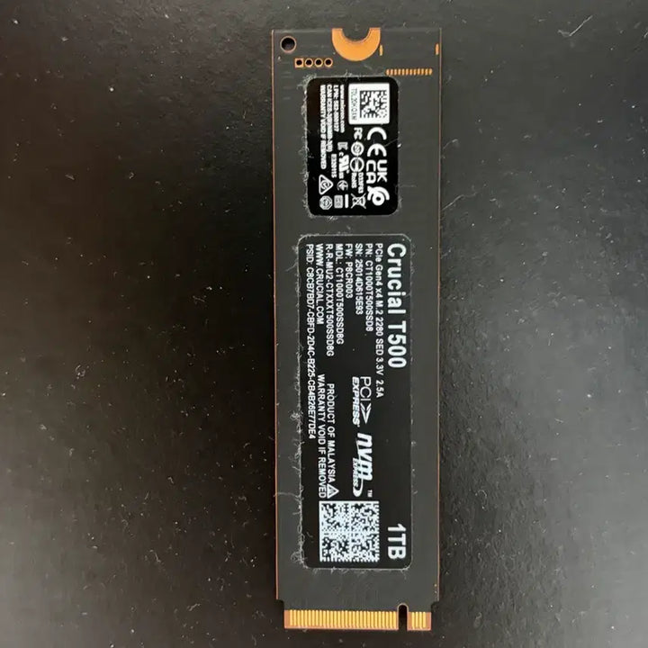 [BUNJANG] Crucial T500 1TB PCIe Gen4 NVMe M.2 SSD / Crucial T500 PCIe Gen4 NVMe M.2 SSD 1tb