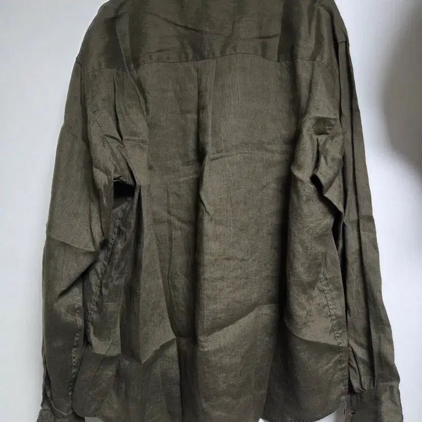 [BUNJANG] Blank Room French Linen Shirt Olive Size 3 / 블랭크룸 프렌치 린넨 셔츠 올리브 3사이즈