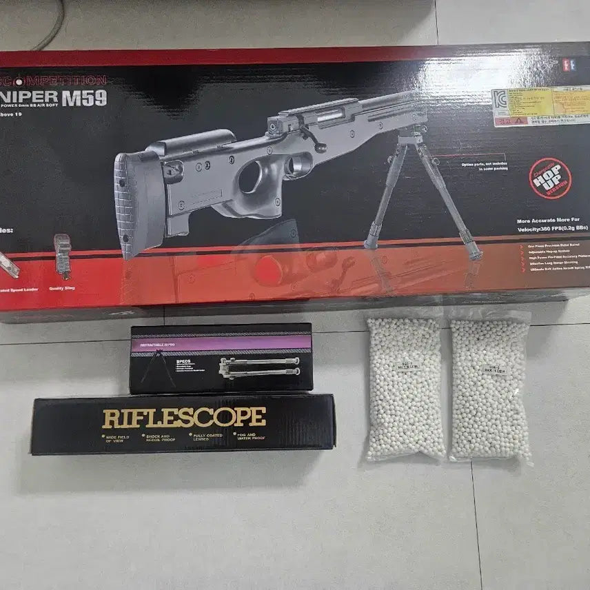 [BUNJANG] ACCOMPETITION SNIPER M59 Airsoft Rifle / ACCOMPETITION SNIPER M59 에어소프트건 + RIFLES