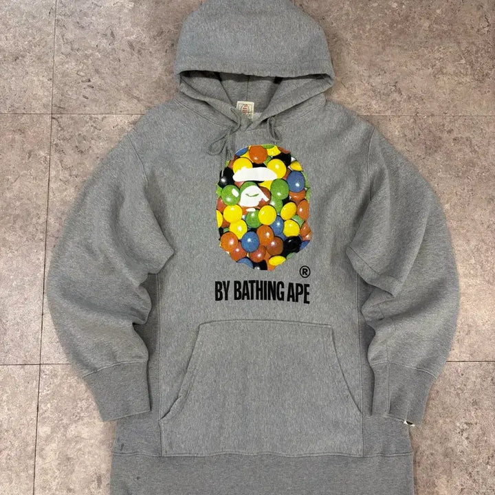 [BUNJANG] BAPE Grey Hoodie / 베이프 그레이 후드티 