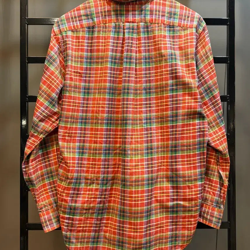 [BUNJANG] Polo Ralph Lauren Classic Fit Red Check Cotton Long Sleeve Shirt - Size M / [M] 랄프로렌 폴로 체크 셔츠 / 클래식핏 긴팔 남방 4.5