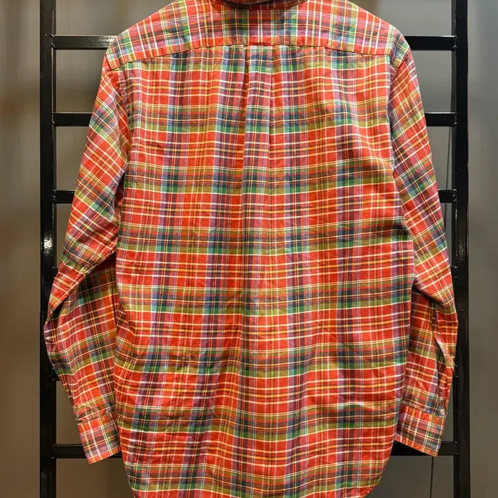 [BUNJANG] Polo Ralph Lauren Classic Fit Red Check Cotton Long Sleeve Shirt - Size M / [M] 랄프로렌 폴로 체크 셔츠 / 클래식핏 긴팔 남방 4.5