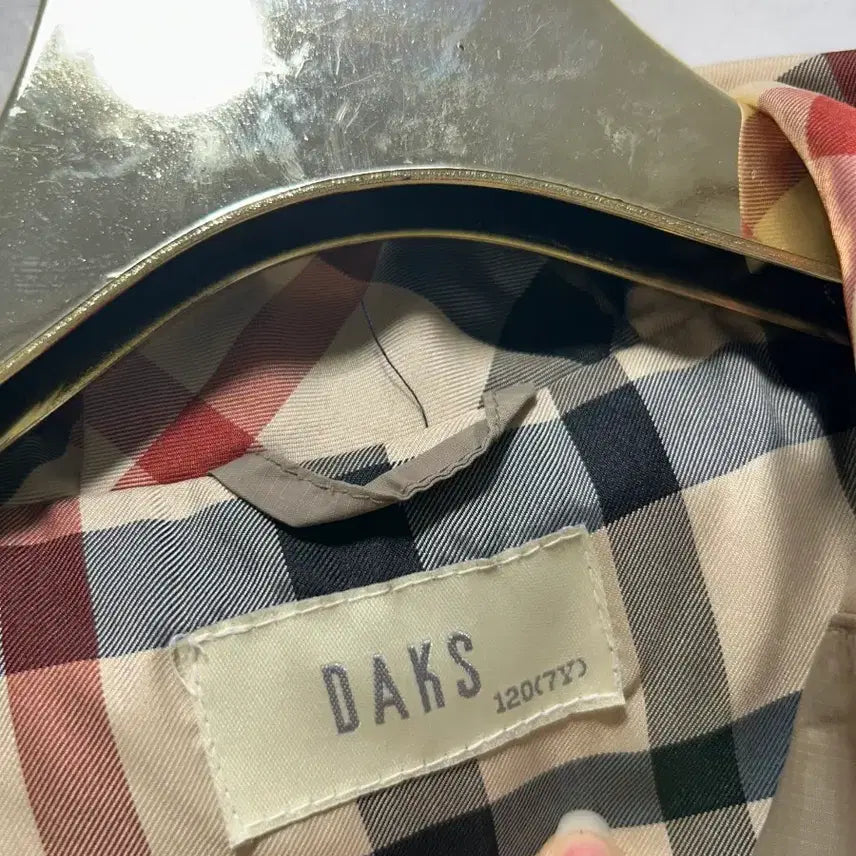 [BUNJANG] Daks Check Hooded Jumper Beige Kids Size 120 / 닥스 체크 후드 점퍼 베이지 키즈 120사이즈