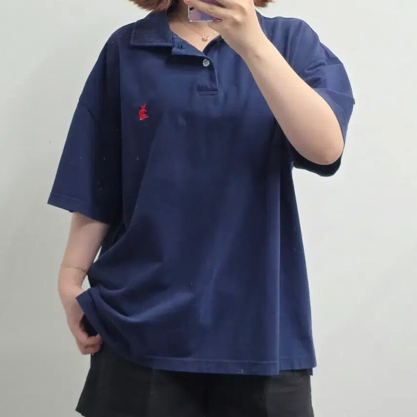 [BUNJANG] Espionage Caravan Short Sleeve T-shirt Navy M / [프립]M/에스피오나지 카라반팔티 네이비