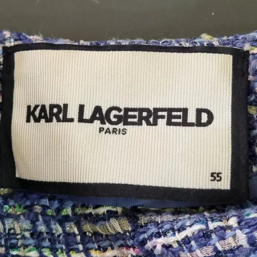 [BUNJANG] Karl Lagerfeld Tweed Short Jacket Navy / 칼라거펠트 트위드 숏 재킷 네이비