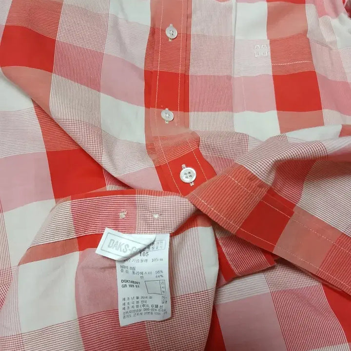 [BUNJANG] Daks Check Short Sleeve Shirt Size 105 / 닥스 체크 반팔 셔츠 105