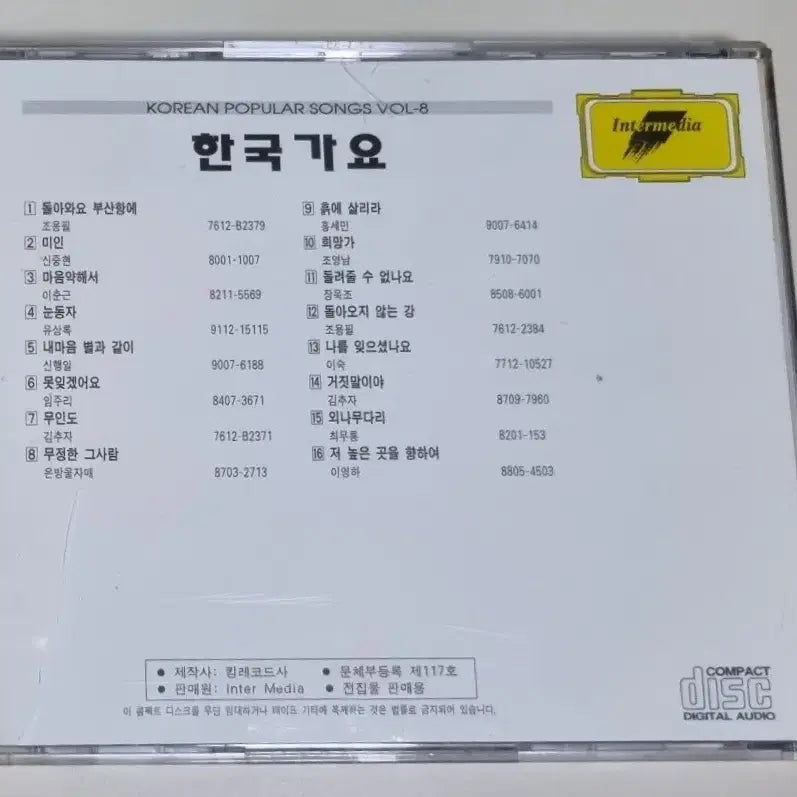 [BUNJANG] Korean Music Vol. 8 (Unsealed CD) - Cho Yong-pil, Kim Chu-ja, Shin Jung-hyeon / 한국가요 VOL.8 (개봉 CD) 조용필 김추자 신중현