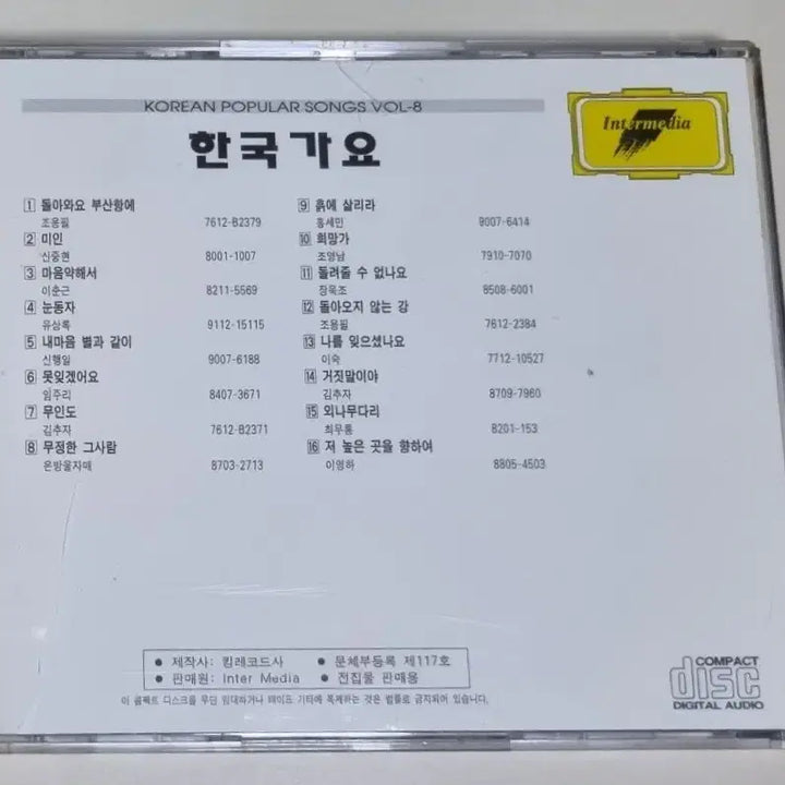 [BUNJANG] Korean Music Vol. 8 (Unsealed CD) - Cho Yong-pil, Kim Chu-ja, Shin Jung-hyeon / 한국가요 VOL.8 (개봉 CD) 조용필 김추자 신중현