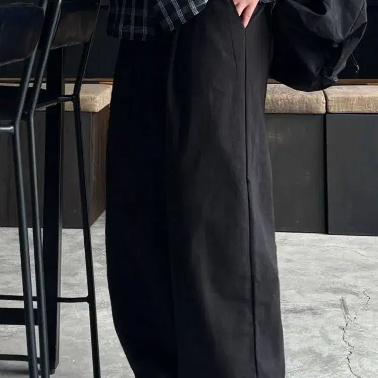 [BUNJANG] 26ss Linen Wide Pants Khaki/Black (Set of 2) / 26ss 린넨 와이드 팬츠 카키/블랙 L(30~32)사이즈 두개 일괄 판