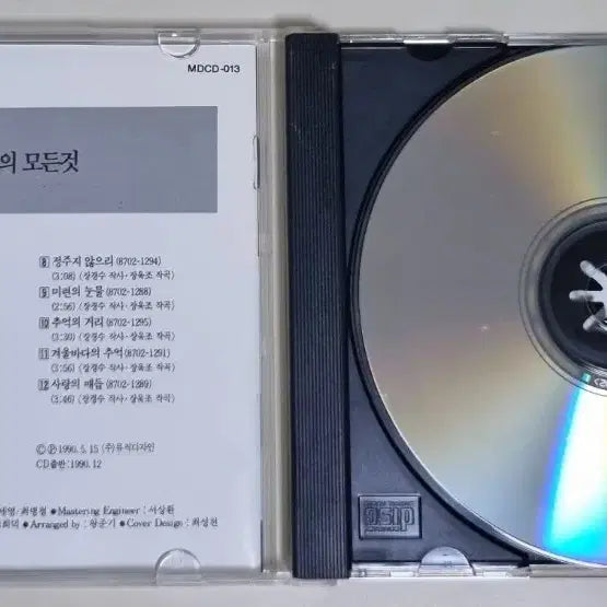 [BUNJANG] Kim Seungdeok Unsealed CD / 김승덕의 모든것 (개봉 CD)