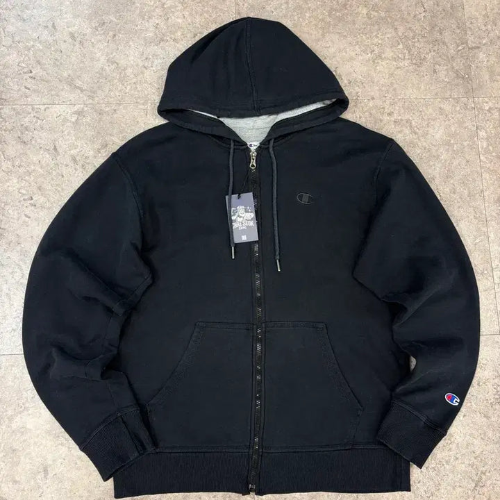 [BUNJANG] Champion Black Zip-Up Hoodie / 챔피온 후드집업 블랙 