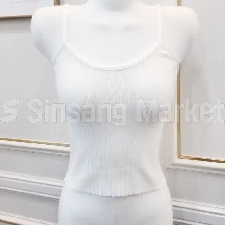 [BUNJANG] Ribbed Knit Cropped Mini Tank Top / [빠른발송] 미니끈나시 크롭 골지 니트 섹시 기본