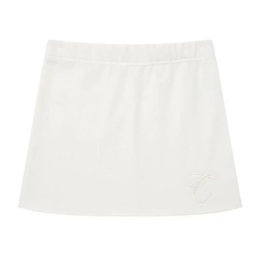 [BUNJANG] Curity White Mini Skirt / 큐리티 화이트 미니스커트